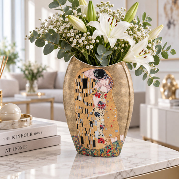 Porzellanvase in einer Geschenkbox, Kollektion „Klimt – Der Kuss“