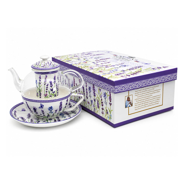 Teeservice „Lavendel“, Tasse und Kanne (Tea for One) von Queen Isabell