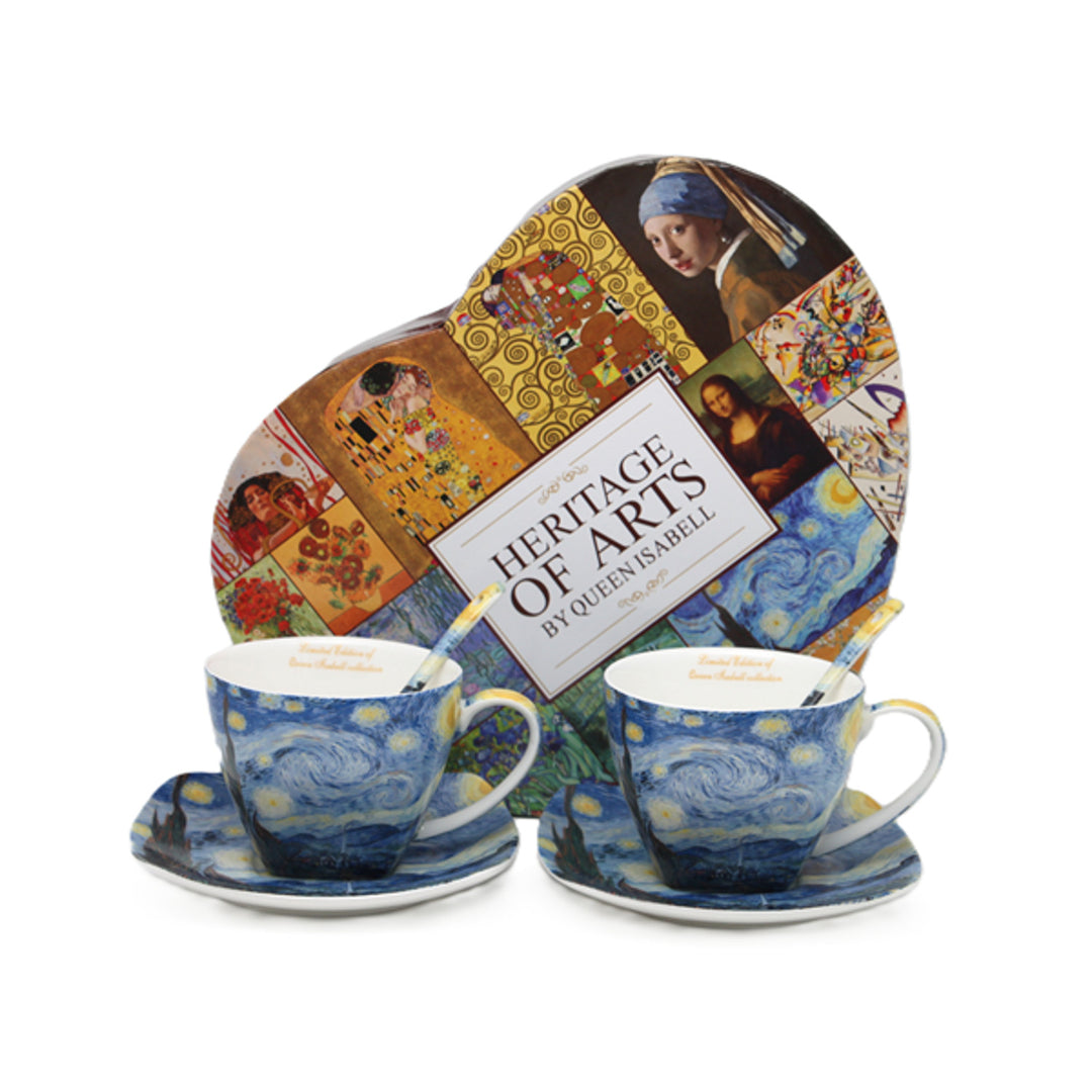 Tasses en porcelaine Van Gogh « Nuit étoilée » 2 x 250 ml, lot, Queen Isabell