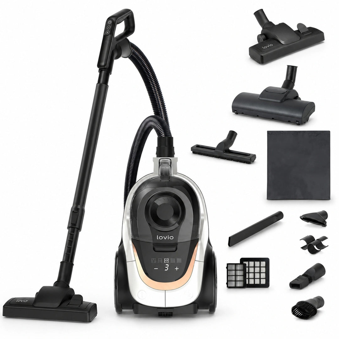 LOVIO VacuuFlex L PRO LVCVC004 Bagless Vacuum Cleaner, 899W, 3L, with Remote Control