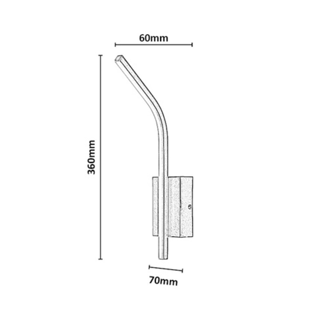 Tilmann Indoor Wall Sconce, Black, 10W LED, 550 lm, 4000K, H36 cm, IP44, Touch-Activated, 75088