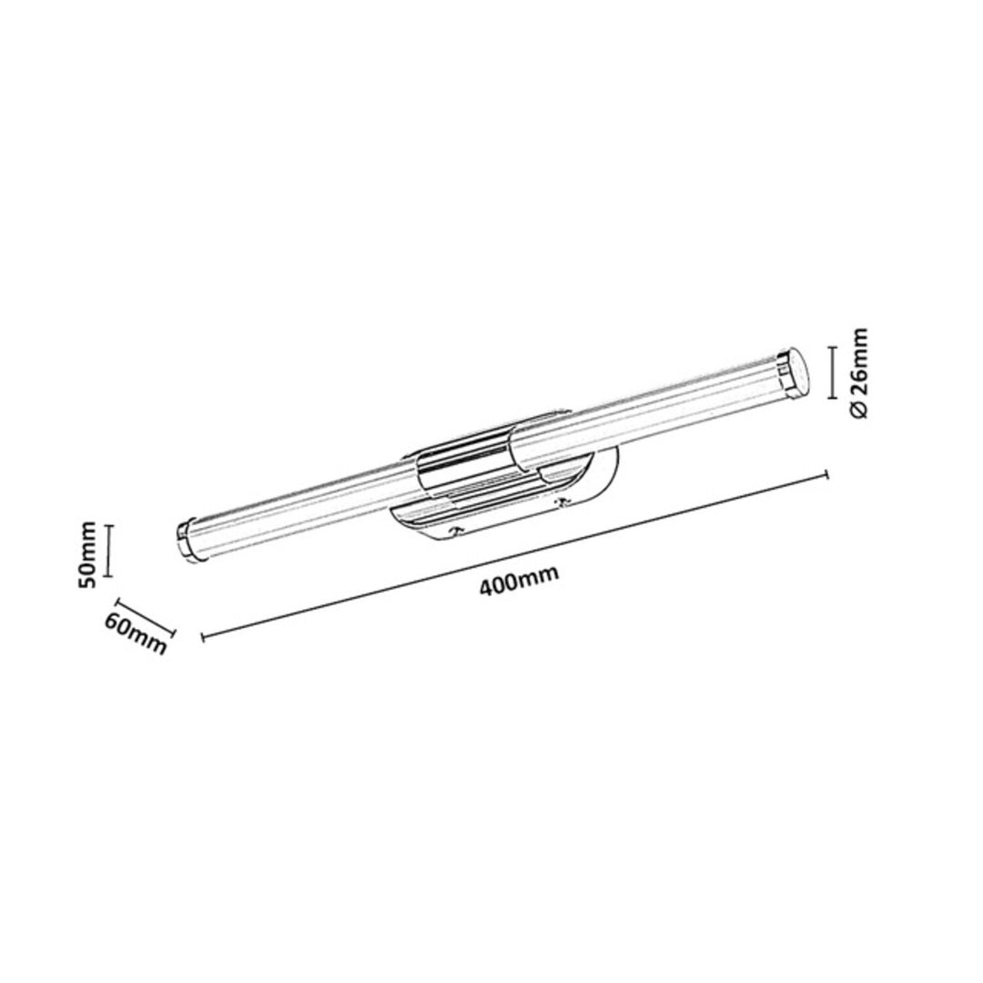 Tenebra Indoor Wall Sconce, 6W LED, 730 lm, 4000K, L40 cm, IP44, Chrome, 75094
