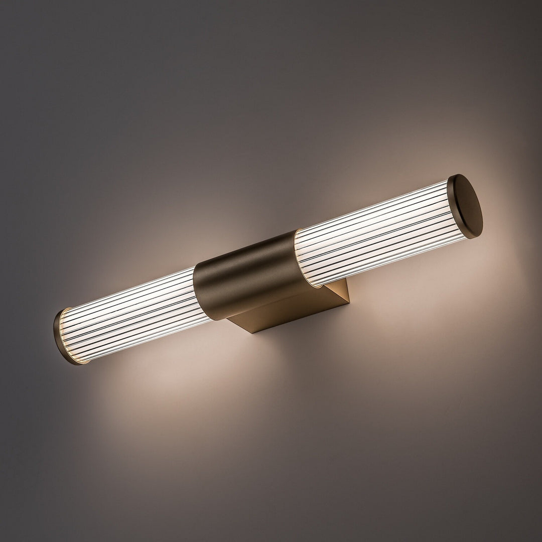 Applique de salle de bains, Calyn, LED 8 W, 4 000 K, 620 lm, L 40 cm, dorée, IP44, 75104
