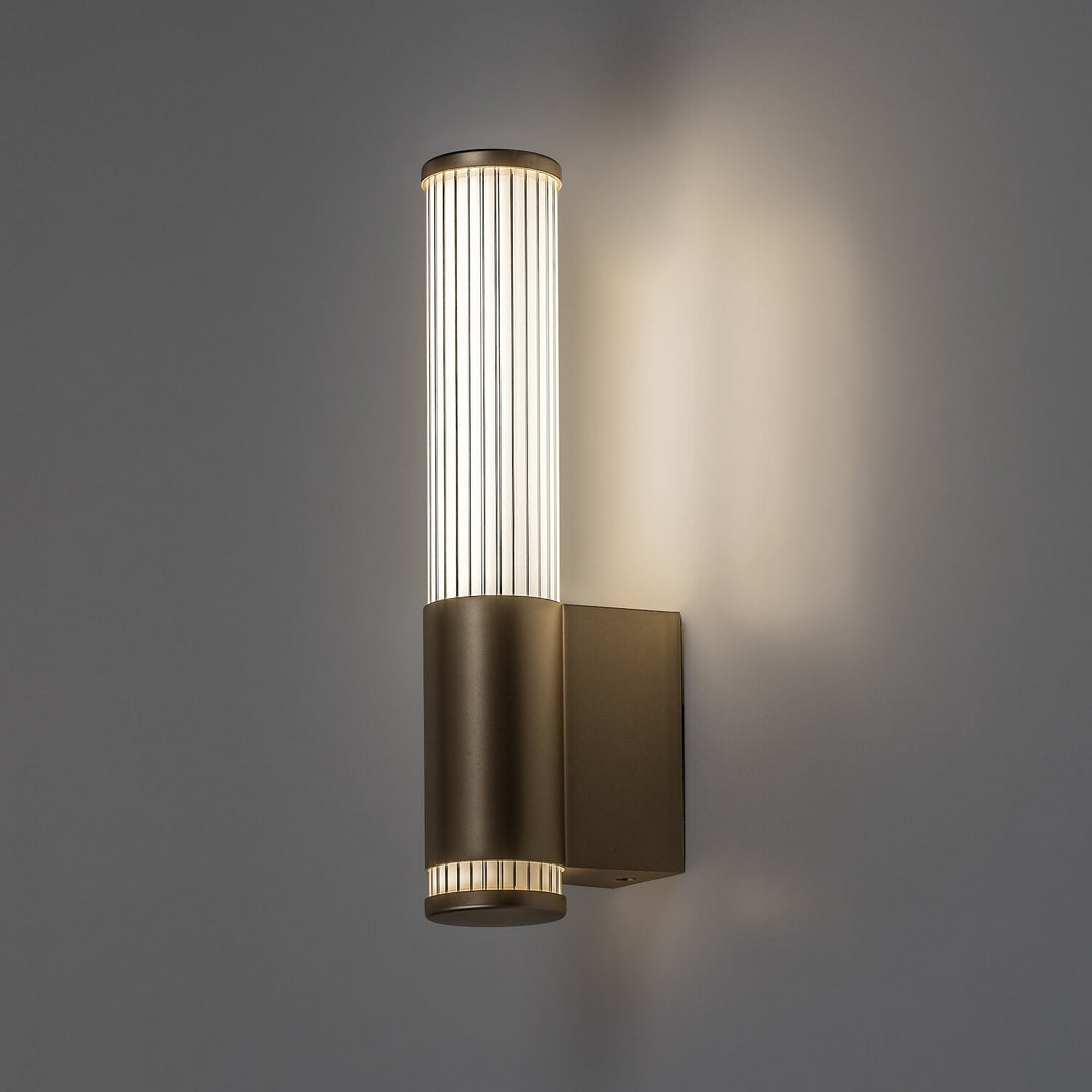 Bathroom Wall Sconce, Calyn, LED 6W, 4000K, 530 lm, H29 cm, Gold, IP44, 75106