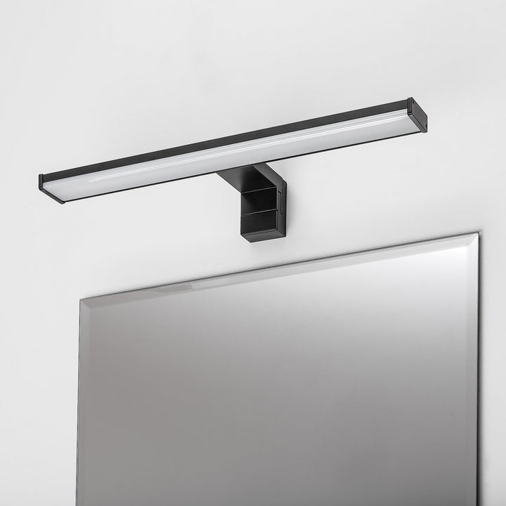 Bathroom Wall Sconce, Seyra, LED 8W, 4000K, 650 lm, L40 cm, Black, IP44, 75112