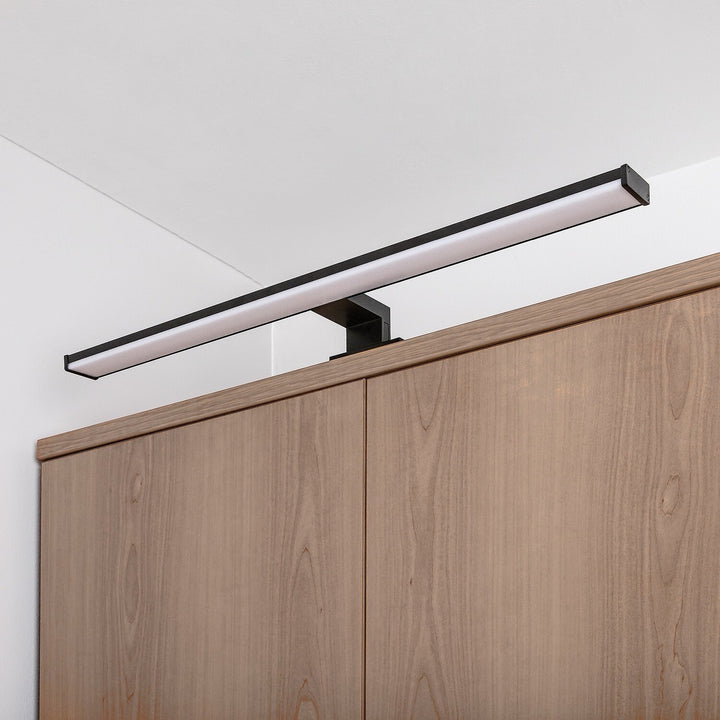 Bathroom Wall Sconce, Seyra, LED 12W, 4000K, 910 lm, L60 cm, Black, IP44, 75113