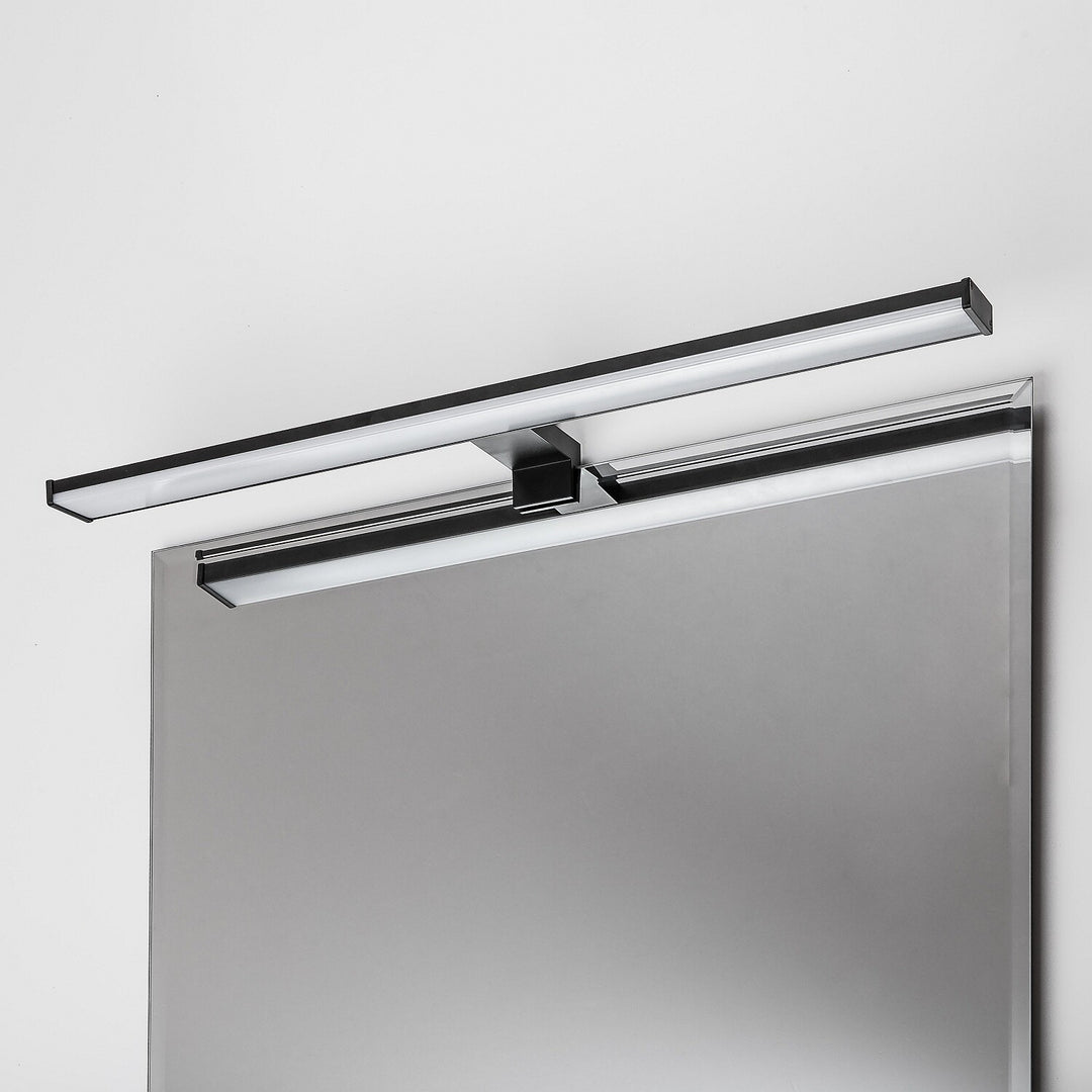 Bathroom Wall Sconce, Seyra, LED 12W, 4000K, 910 lm, L60 cm, Black, IP44, 75113