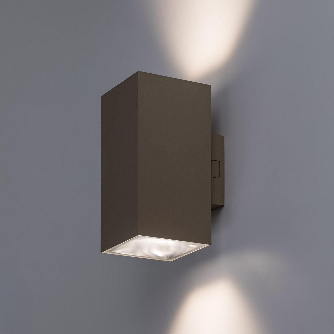 Outdoor Wall Sconce, Urfa, 18W LED, 1800 lm, color temperatures 2700, 4000, 6500 K, H 16 cm, IP65, gray-beige, 77215