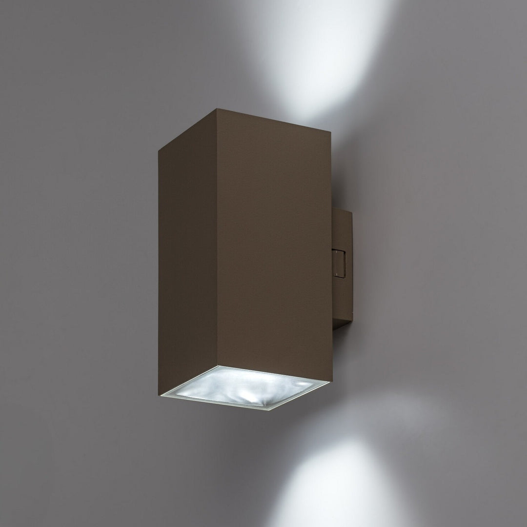 Outdoor Wall Sconce, Urfa, 18W LED, 1800 lm, color temperatures 2700, 4000, 6500 K, H 16 cm, IP65, gray-beige, 77215
