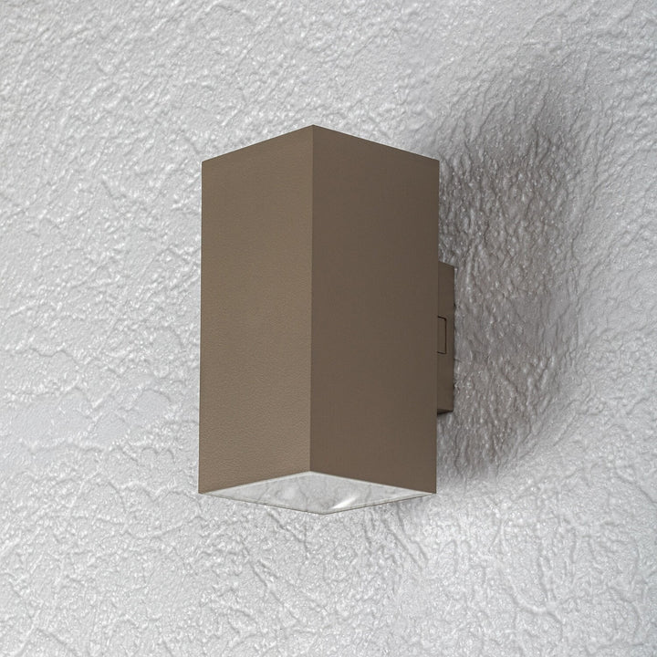 Outdoor Wall Sconce, Urfa, 18W LED, 1800 lm, color temperatures 2700, 4000, 6500 K, H 16 cm, IP65, gray-beige, 77215