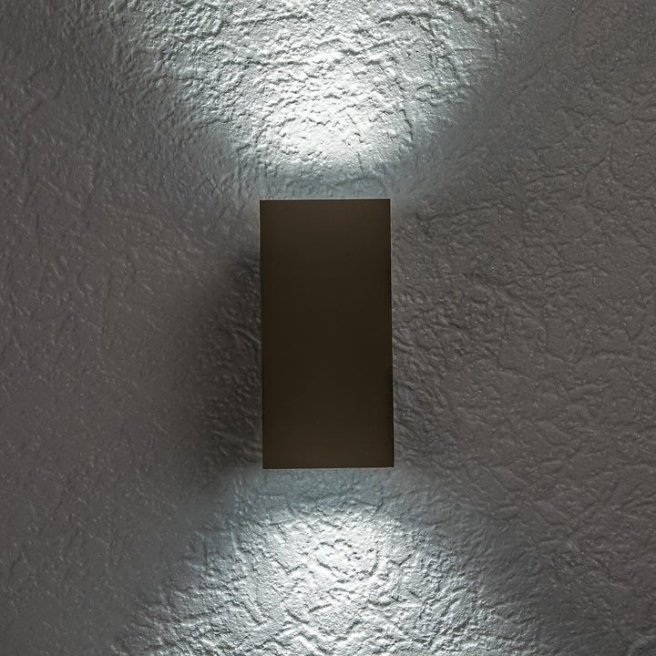 Outdoor Wall Sconce, Urfa, 18W LED, 1800 lm, color temperatures 2700, 4000, 6500 K, H 16 cm, IP65, gray-beige, 77215