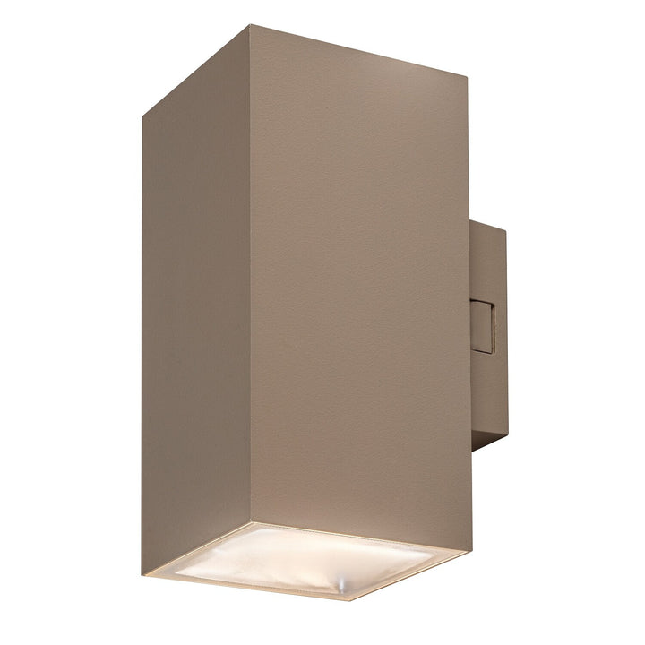 Outdoor Wall Sconce, Urfa, 18W LED, 1800 lm, color temperatures 2700, 4000, 6500 K, H 16 cm, IP65, gray-beige, 77215