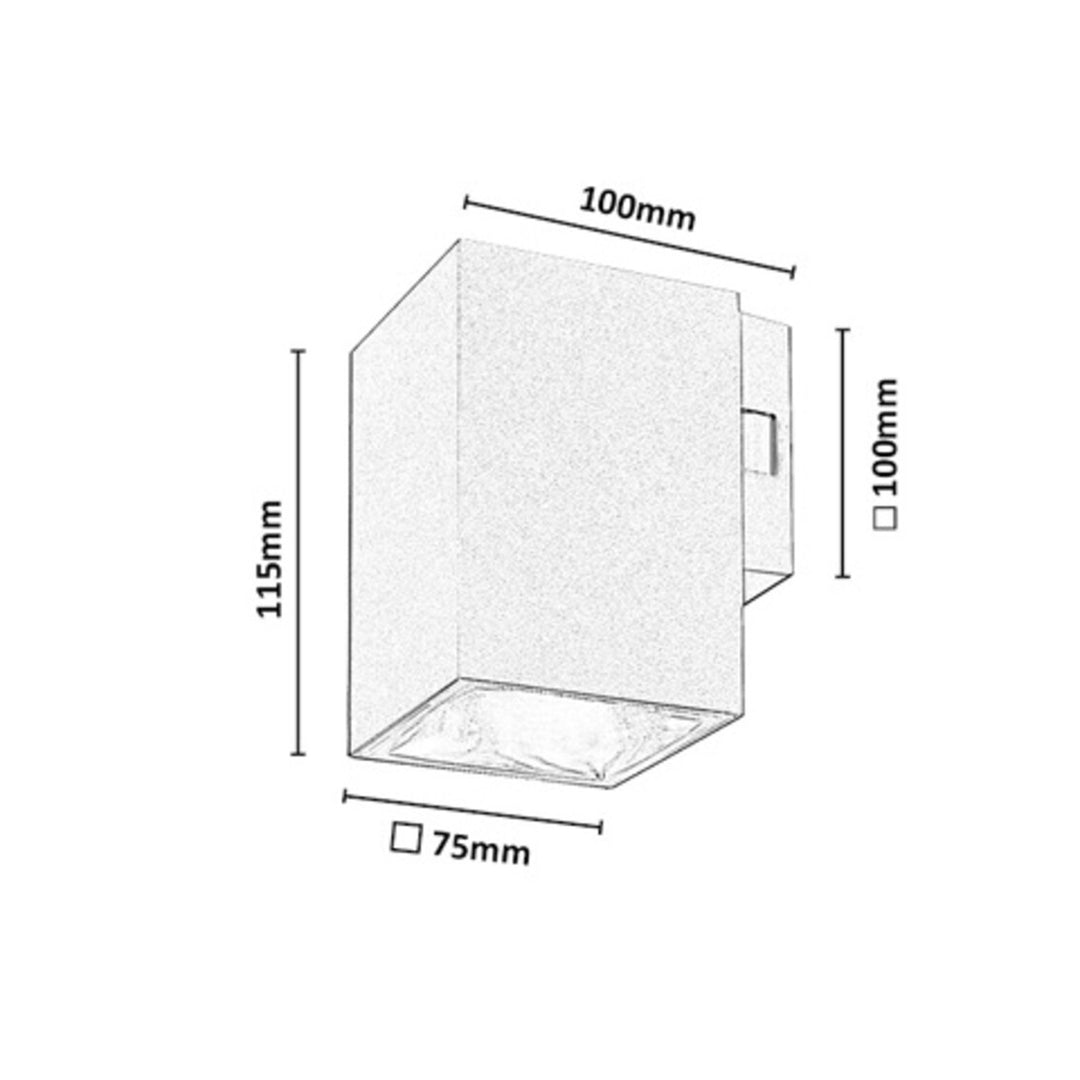 Applique d'extérieur, Urfa, LED 9 W, 900 lm, température de couleur 2 700, 4 000, 6 500 K, H 11,5 cm, IP65, gris-beige, 77216