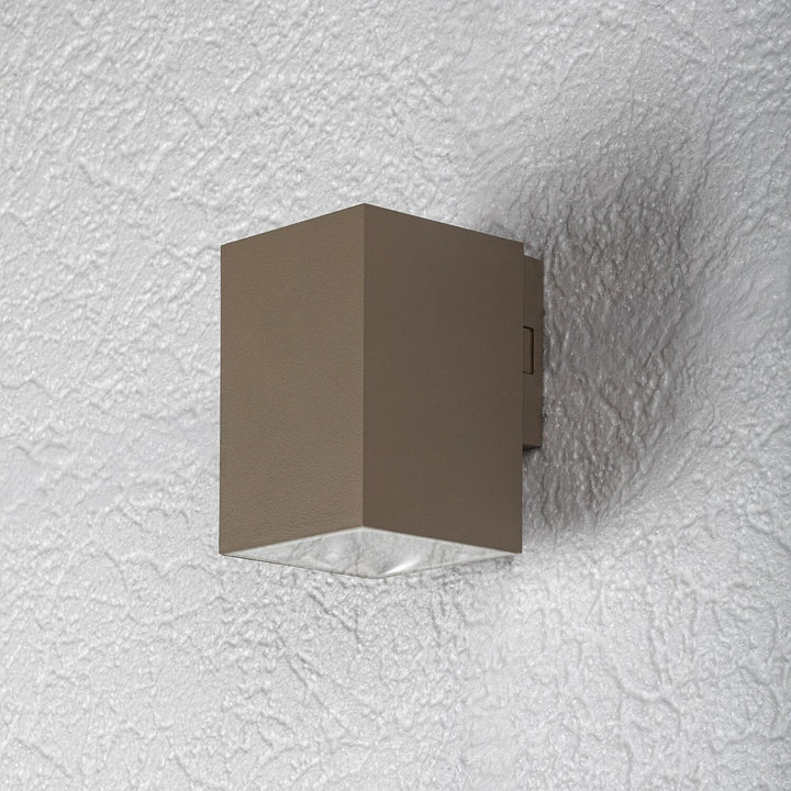 Applique d'extérieur, Urfa, LED 9 W, 900 lm, température de couleur 2 700, 4 000, 6 500 K, H 11,5 cm, IP65, gris-beige, 77216
