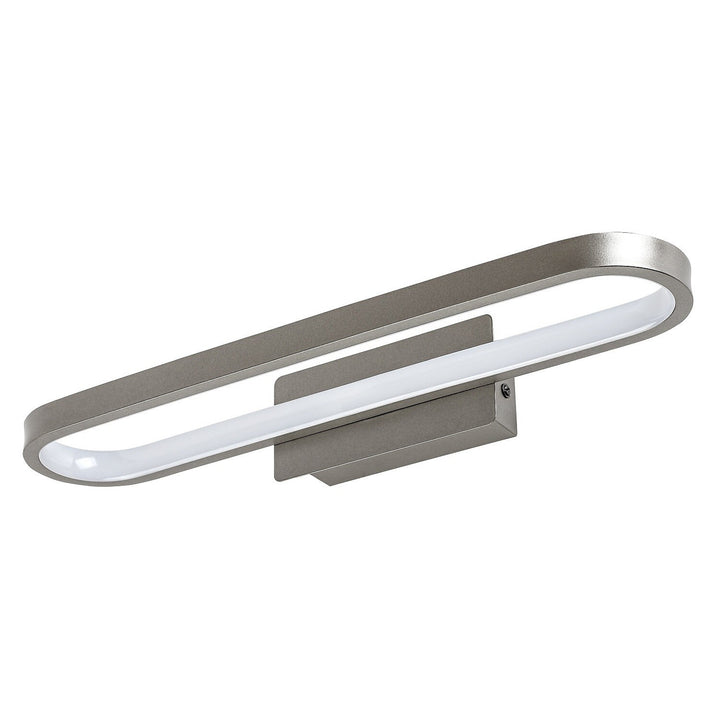 Bathroom Wall Sconce, Odran, LED 15W, 1200 lm, 4000 K, L 40 cm, gunmetal, IP44, 75114