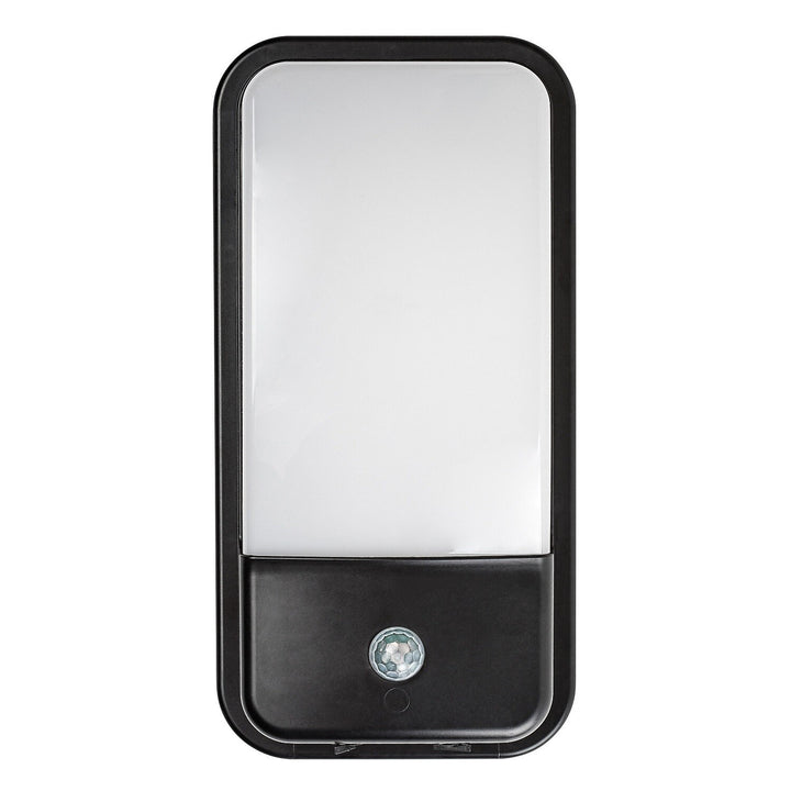 Aplique de exterior, Matzen, LED 20 W, 1860 lm, 4000 K, H 30 cm, IP65, negro, con sensor PIR, 77233
