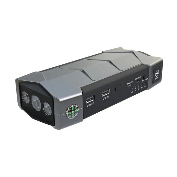 Démarreur d'urgence Extralink Jump Max7, capacité de 10 000 mAh, 3 LED, lampe de poche, boussole, marteau, courant de démarrage de 400 A, courant de crête de 1 000 A