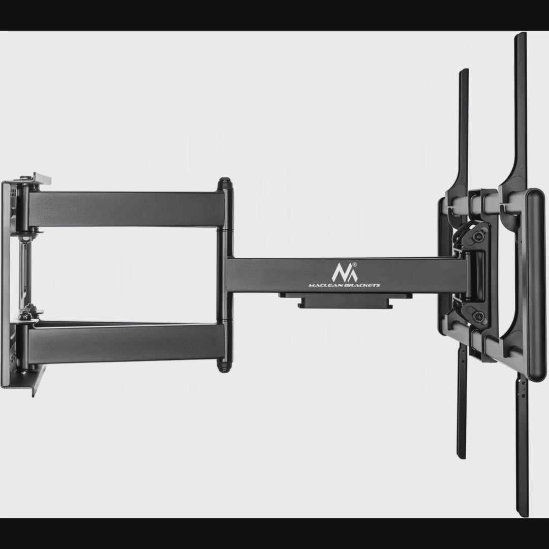 Maclean MC-482 TV Wall Mount Bracket for 60-120" Flat & Curved TVs up to 120kg Max. VESA 900x600 Swivel, Tilt and Rotate, Universal TV Mount TV Bracket