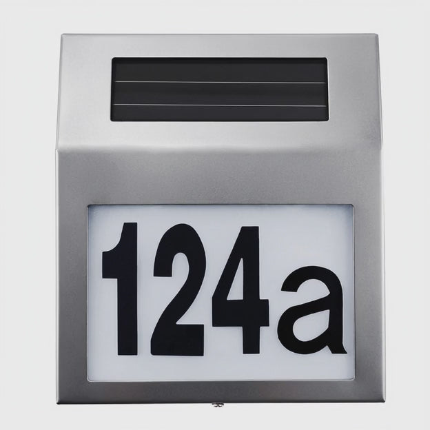 Maclean MCE172 Solar LED Lamp Light Door House Number Waterproof Saving Energy Stainless Steel