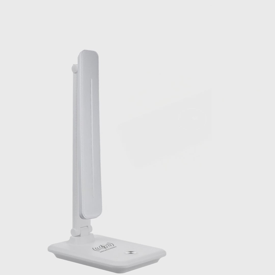Lámpara de escritorio LED regulable Lámpara de escritorio de 9W con cargador Qi por inducción