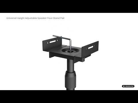Set of Maclean floor stands for speakers, universal, vertical and horizontal adjustment +10°–10°, max. 5 kg, MC-916