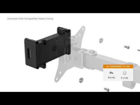 Maclean MC-991 Universal Tablet Holder for VESA Monitor TV Desk Mount Adapter 4.7" to 15" Adjustable