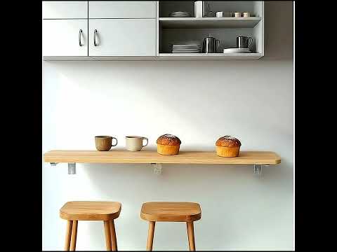 Estante/top plegable Maclean, color madera clara, 100x20 cm, máx.50 kg, MC-129 WD