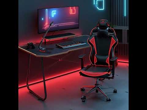 NanoRS RS170 Gaming Desk with Monitor Shelf, Computer Desk, 50kg max, Height 850mm, Black