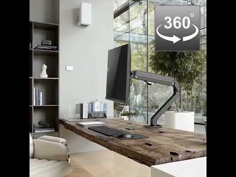 Support de bureau universel pour moniteur Maclean, ressort mécanique 17"-27" 7kg, VESA 75x75,100x100, MC-906