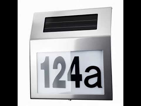 Maclean MCE172 Solar LED Lamp Light Door House Number Waterproof Saving Energy Stainless Steel