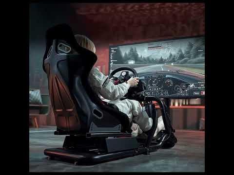 Racing Simulator Cockpit 3-in-1 Seat up to 130kg Shift lever holder Steering wheel stand TV mount up to 50" Max. Vesa 400x200 ...