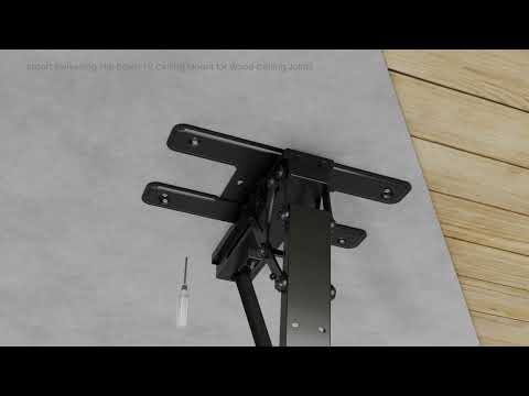 Maclean MC-491 Soporte de techo eléctrico para TV, soporte TUYA, VESA máx. 600x400, giratorio 90º, 23"-65", Carga max. 30kg