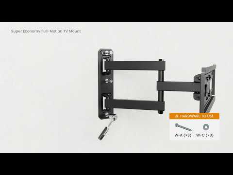 Maclean MC-647N TV Wall Mount Bracket 35kg Tilting Adjustable Length VESA 400x400 Fits Cruved Flat &amp; TVs 33"-70"