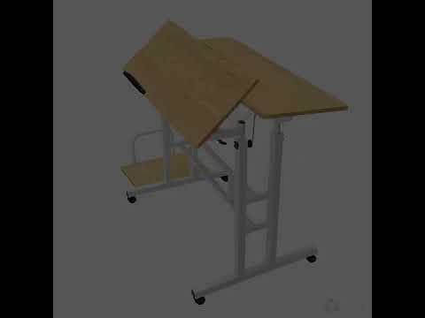 Mobiler Laptop-Tisch Maclean, weiß, Platte 80x60cm, 50kg max, Höhenverstellung 67-115cm , MC-124 W