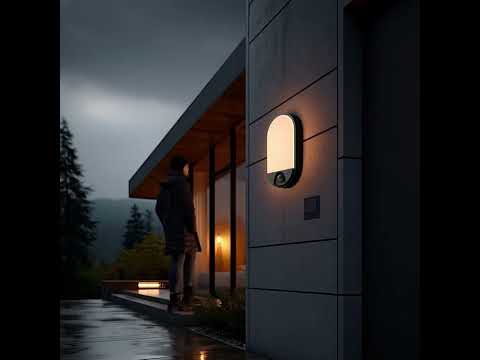 Maclean MCE340 LED-Lampe mit Infrarot-Bewegungssensor Wandleuchte Innen-/ Außenbeleuchtung 1100lm 15W IP54 Grau