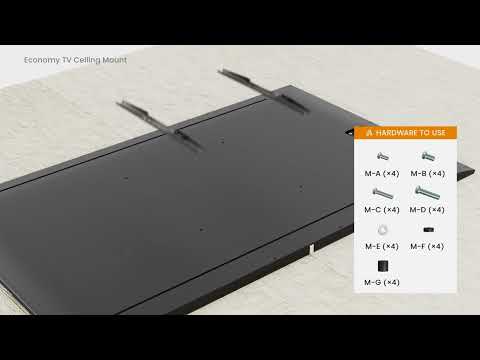 Maclean Ceiling Mount for TV, max. load 50 kg, 37–75", max. VESA 400x400, MC-175