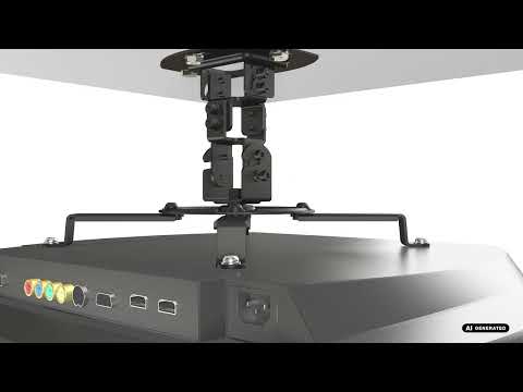 Soporte / colgador de techo para proyector Maclean, 54~320 mm, hasta 13,5 kg, rotación de 360 grados MC-200 B