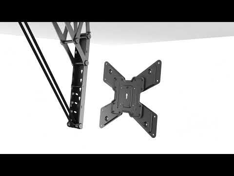 Maclean MC-492 Soporte de techo eléctrico para TV, soporte TUYA, VESA máx. 600x400, mando a distancia, 23"-55", Carga max. 30kg