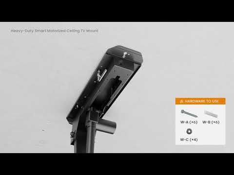 Maclean Electric TV Mount, Ceiling-Mounted, Tuya Compatible, Max. VESA 800x400, for 43-86" TVs, Max. 55 kg, MC-176 T