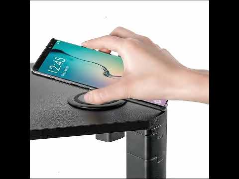 Ergo Office ER-415 Monitor Stand Shelf Wireless Qi Charging Adjustable 17" - 32" 20kg Induction Charger
