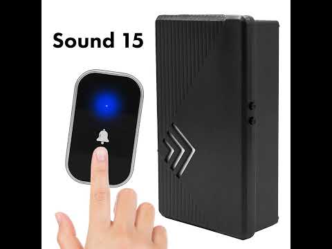 GreenBlue Wireless Doorbell, 38 melodies, 90 dB, black, range up to 200 m, GB237 B