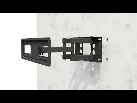 Maclean TV Mount, max VESA 400x400, 32-75", 50kg, horizontal and vertical angle adjustment, profile 80-380mm, black, MC-788