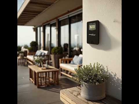 Wireless Weather Station WiFi Outdoor Temperature Sensor LCD Display IPX4