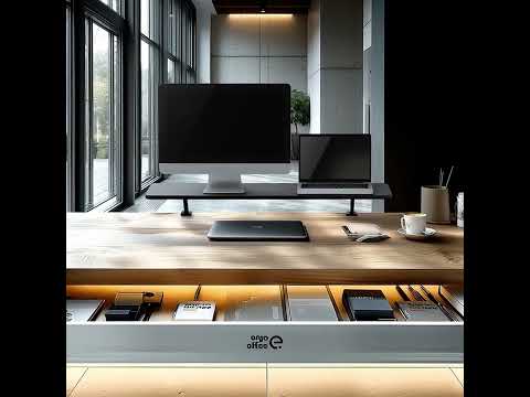 Ergo Office ER-409 Soporte de monitor 13"~32" hasta un máximo de 20kg Estante de mesa 100x26cm Tablero de estantería Soporte de mesa