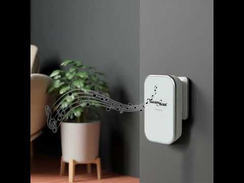 GreenBlue GB157 W Kinetic Battery-free Wireless Door Bell, Melodies, White, Range up to 200m, IP44