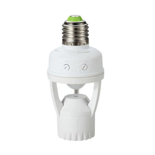 Porte-ampoule Douille avec détecteur de mouvement et crépuscule Pir 1200W Maclean Energy MCE20