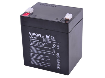 Gel batterij 12V 4Ah Vipow onderhoudsvrij voor UPS