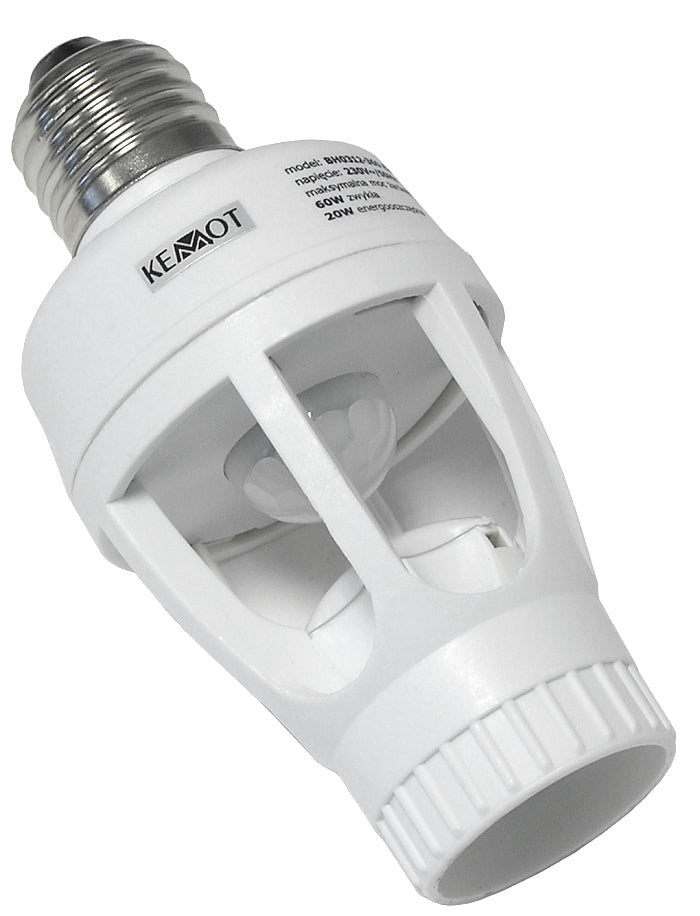 Bulb holder with motion sensor and twilight 360 degrees