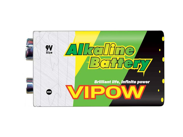 Batterie alcaline R - 9V vipow 9V 6lr61 r9v 6F22 bat0062b