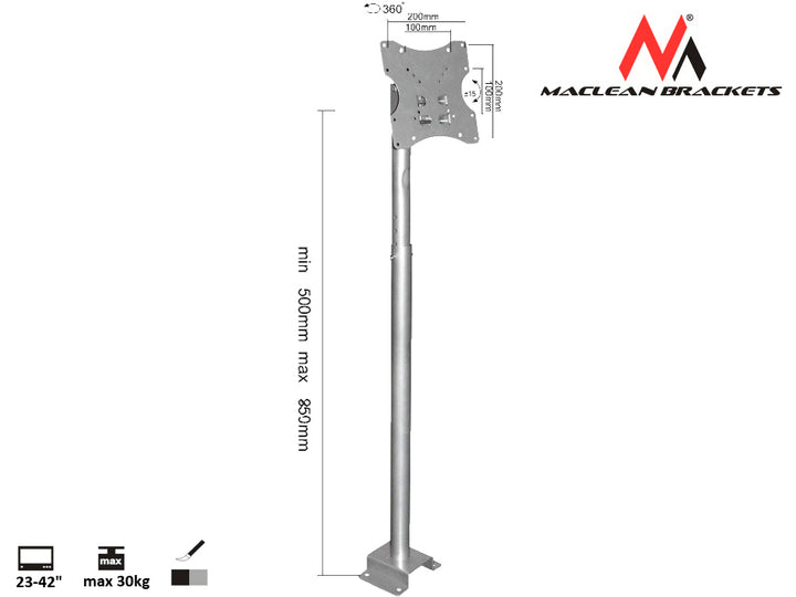 Maclean TV Deckenhalterung Halterung Fernsehhalterung Monitor Plasma LCD LED 23-42"